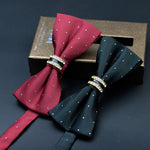 Silk Crystal Bow Tie (Variety of Colors)