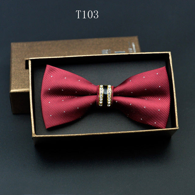 Silk Crystal Bow Tie (Variety of Colors)