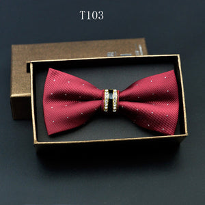 Silk Crystal Bow Tie (Variety of Colors)