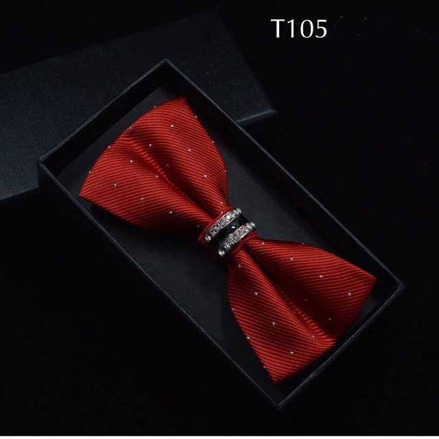 Silk Crystal Bow Tie (Variety of Colors)