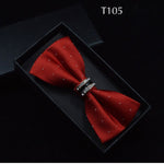 Silk Crystal Bow Tie (Variety of Colors)