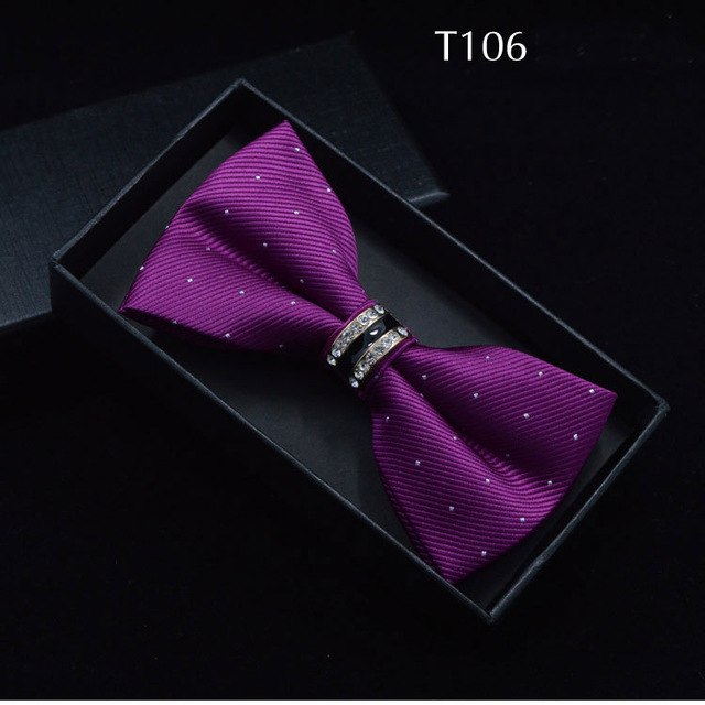 Silk Crystal Bow Tie (Variety of Colors)