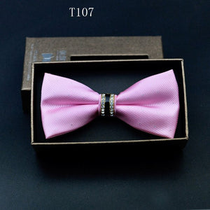 Silk Crystal Bow Tie (Variety of Colors)