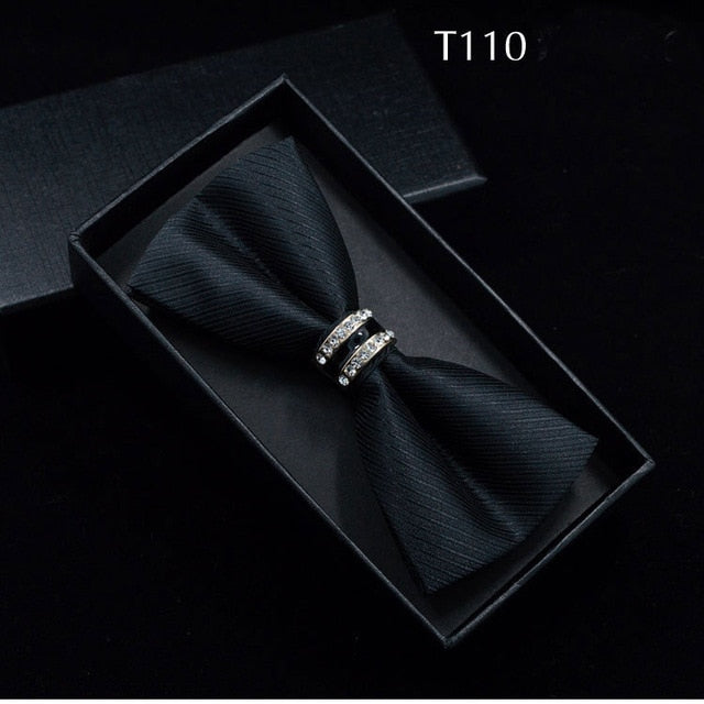 Silk Crystal Bow Tie (Variety of Colors)