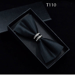 Silk Crystal Bow Tie (Variety of Colors)
