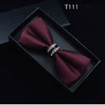 Silk Crystal Bow Tie (Variety of Colors)
