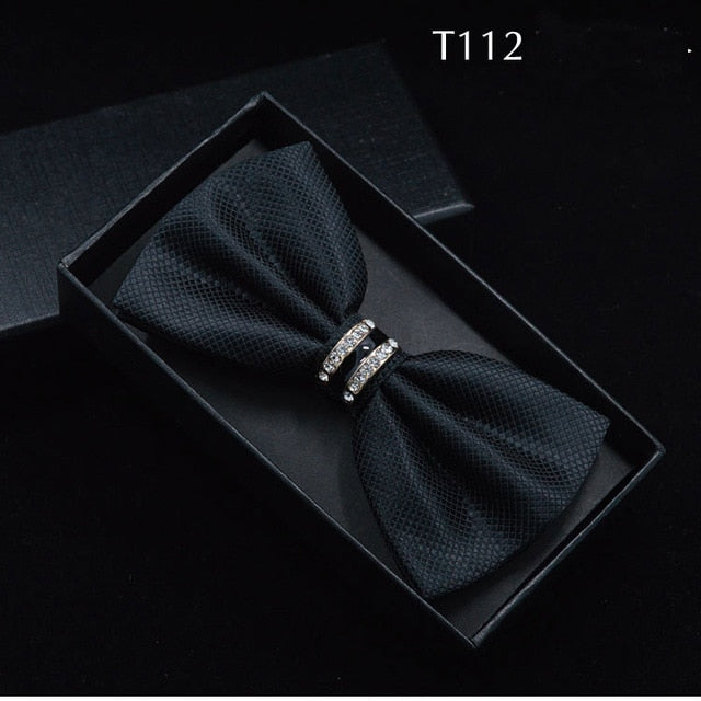 Silk Crystal Bow Tie (Variety of Colors)