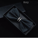 Silk Crystal Bow Tie (Variety of Colors)
