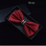 Silk Crystal Bow Tie (Variety of Colors)