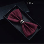 Silk Crystal Bow Tie (Variety of Colors)