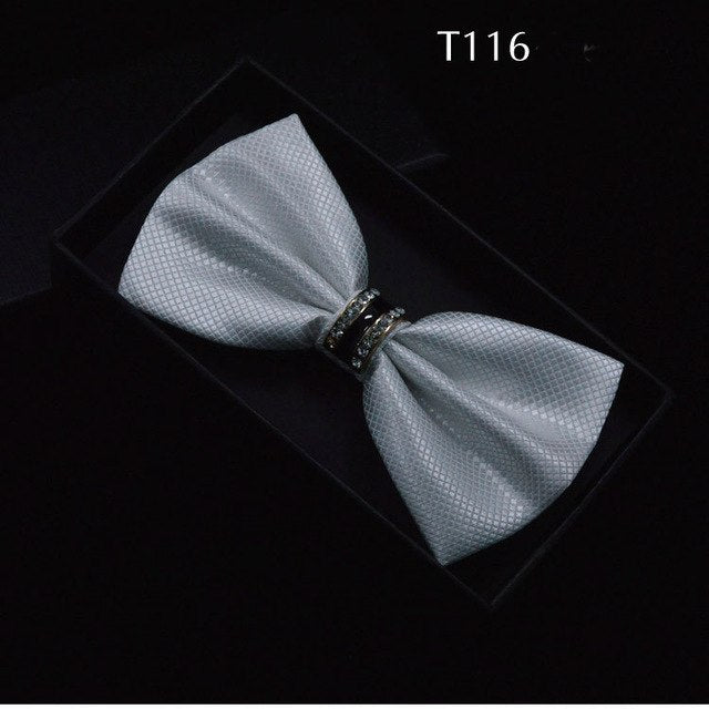 Silk Crystal Bow Tie (Variety of Colors)
