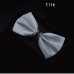 Silk Crystal Bow Tie (Variety of Colors)