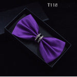 Silk Crystal Bow Tie (Variety of Colors)