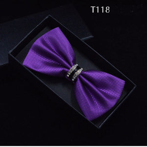 Silk Crystal Bow Tie (Variety of Colors)
