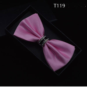 Silk Crystal Bow Tie (Variety of Colors)