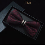 Silk Crystal Bow Tie (Variety of Colors)