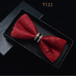 Silk Crystal Bow Tie (Variety of Colors)