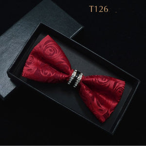 Silk Crystal Bow Tie (Variety of Colors)