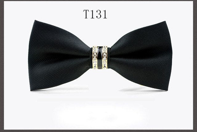 Silk Crystal Bow Tie (Variety of Colors)