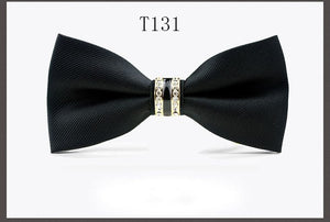 Silk Crystal Bow Tie (Variety of Colors)