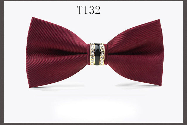 Silk Crystal Bow Tie (Variety of Colors)