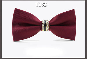 Silk Crystal Bow Tie (Variety of Colors)