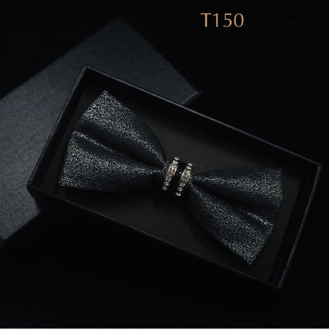 Silk Crystal Bow Tie (Variety of Colors)