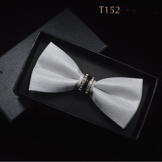 Silk Crystal Bow Tie (Variety of Colors)