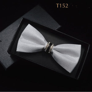 Silk Crystal Bow Tie (Variety of Colors)