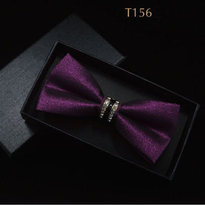 Silk Crystal Bow Tie (Variety of Colors)