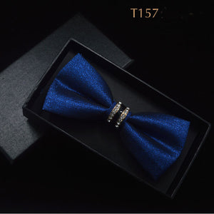 Silk Crystal Bow Tie (Variety of Colors)