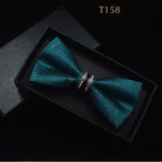 Silk Crystal Bow Tie (Variety of Colors)